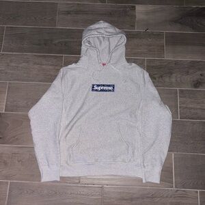 Supreme Grey Blue Bandana Bogo Hoodie